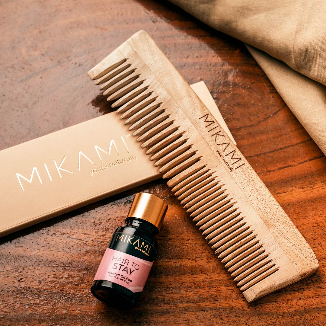 Neem Wooden Comb | Mikami Neem Comb | Mikami India